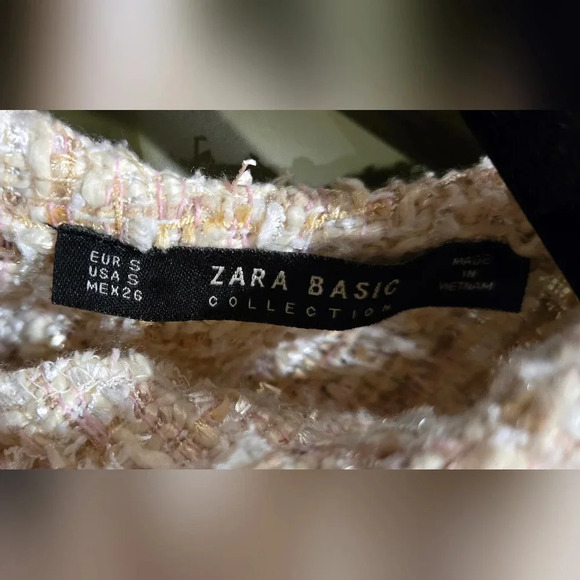 Zara basic white/pink pearl top - Picture 6 of 9